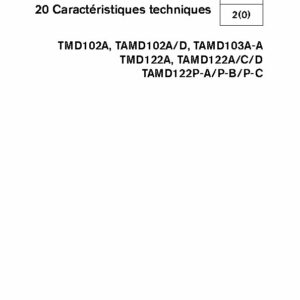 7742792 M.ATELIER D102-D122  Caractéristiques Techniques
